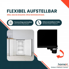 HOMEX FS1016-B Gefrierschrank (E, 85,0 cm hoch)