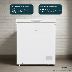 HOMEX FT1421-W Gefriertruhe (E, 850 mm hoch)