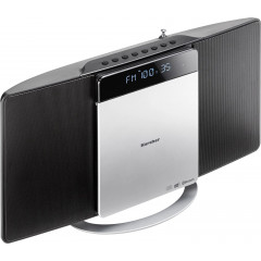 Karcher MC 6580D Stereoanlage CD, UKW, DAB+, USB, AUX, Bluetooth®, Inkl. Fernbedienung 2 x 5 W Schwarz, Silber