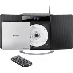 Karcher MC 6580D Stereoanlage CD, UKW, DAB+, USB, AUX, Bluetooth®, Inkl. Fernbedienung 2 x 5 W Schwarz, Silber