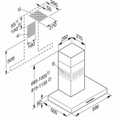 MIELE PUR 68 W, Dunstabzugshaube (598 mm breit, 500 mm tief)