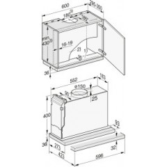 MIELE DAS 2620, Dunstabzugshaube (596 mm breit, 273 mm tief)