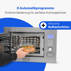 BOMANN MWG 3001 H EB 25L RAHMENLOS, Mikrowelle (900 Watt, 25 l Garraum-Volumen, Grillfunktion, Heißluftfunktion)