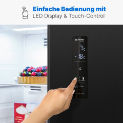 BOMANN SBS 7344 SIX 90CM E 442L Side-by-Side (E, 1770 mm hoch, Schwarz/Inox)