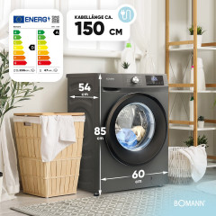 BOMANN WAT 7186 TITAN 8KG Waschtrockner (8 kg / 5 kg, 1400 U/Min.)