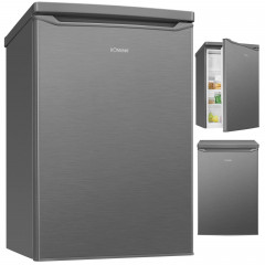 BOMANN KS 7251 INOX-LOOK 55CM C 109L Kühlschrank mit Gefrierfach (C, 850 mm hoch, Edelstahl Optik)