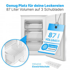 BOMANN GS 7253 WEISS 55CM C 87L Gefrierschrank (C, 850 mm hoch)
