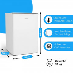 BOMANN GS 7253 WEISS 55CM C 87L Gefrierschrank (C, 850 mm hoch)