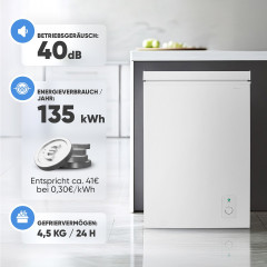 BOMANN GT 7355 WEISS 54,5CM D 100L Gefriertruhe (D, 850 mm hoch)