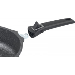 GSW Topf-Set »Easy Click« Set, Kochtopf 20/24 cm, 1 Stielkasserolle 16 cm, 1 Bratpfanne 24 cm, 7 Stk. tlg. Aluminiumguss