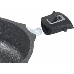 GSW Topf-Set »Easy Click« Set, Kochtopf 20/24 cm, 1 Stielkasserolle 16 cm, 1 Bratpfanne 24 cm, 7 Stk. tlg. Aluminiumguss