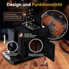 PROFI COOK PC-KAV 1281 KAFFEEVOLLAUTOMAT TOUCH SCHWARZ Kaffeevollautomat Schwarz
