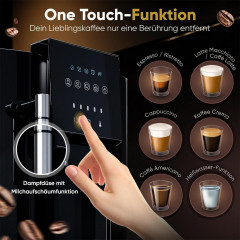 PROFI COOK PC-KAV 1281 KAFFEEVOLLAUTOMAT TOUCH SCHWARZ Kaffeevollautomat Schwarz