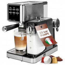 Profi Cook PC-ES-KA 1266 Espressomaschine Edelstahl mit automatischem Milchaufschäumer