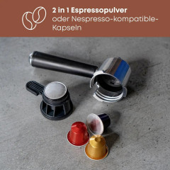 Profi Cook PC-ES-KA 1266 Espressomaschine Edelstahl mit automatischem Milchaufschäumer