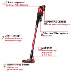 Einhell Power X-Change TE-SV 18 Li (1x4,0Ah) 2347187 Akku-Handstaubsauger 18V inkl. Akku, inkl. Ladegerät