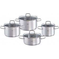 Fissler Topf-Set »Viseo Topf-Set« Set, 1x Bratentopf 20 cm, je 1x Kochtopf 16/20/24 cm, 8 Stk. tlg. Edelstahl 18/10 Fissler Topf-Set »Viseo Topf-Set« Set, 1x Bratentopf 20 cm, je 1x Kochtopf 16/20/24 cm, 8 Stk. tlg. Edelstahl 18/10