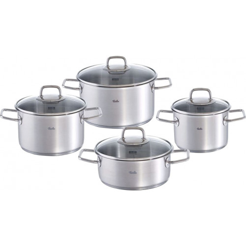 Fissler Topf-Set »Viseo Topf-Set« Set, 1x Bratentopf 20 cm, je 1x Kochtopf 16/20/24 cm, 8 Stk. tlg. Edelstahl 18/10