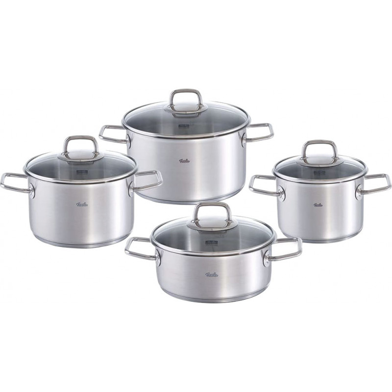Fissler Topf-Set »Viseo Topf-Set« Set, 1x Bratentopf 20 cm, je 1x Kochtopf 16/20/24 cm, 8 Stk. tlg. Edelstahl 18/10