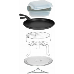 BAUKNECHT Mikrowelle »MW 49 SL« Grill und Heißluft 1900 W Dampfgaren, Grill, Heißluft und Crisp für schnelle knusprige Pizza