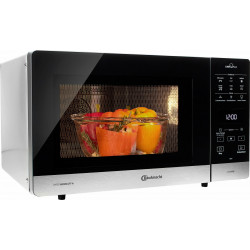 BAUKNECHT Mikrowelle »MW 49 SL« Grill und Heißluft 1900 W Dampfgaren, Grill, Heißluft und Crisp für schnelle knusprige Pizza
