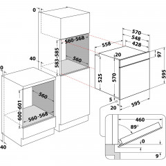 BAUKNECHT BAK5S KP8V2 BLG, Einbaubackofen (Einbaugerät, 71 l, 595 mm breit), Dampfgarfunktion