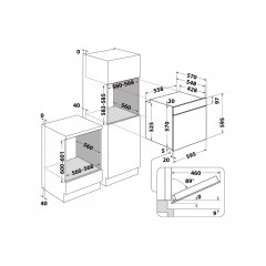 BAUKNECHT BBA2S85HU1K, Einbaubackofen (Einbaugerät, 71 l, 595 mm breit), Dampfgarfunktion