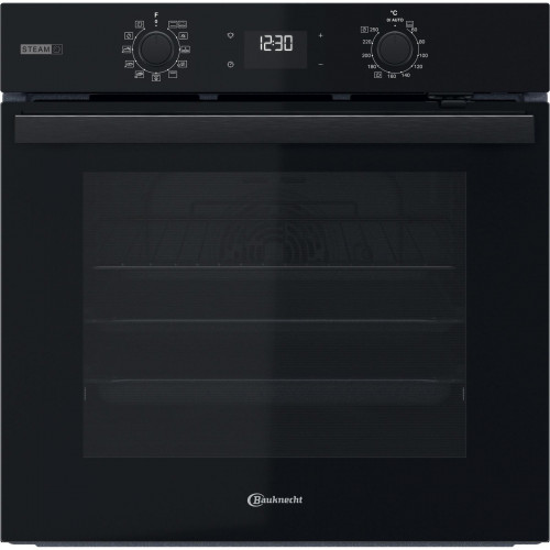 BAUKNECHT BBA2S85HU1K, Einbaubackofen (Einbaugerät, 71 l, 595 mm breit), Dampfgarfunktion