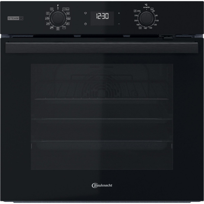 BAUKNECHT BBA2S85HU1K, Einbaubackofen (Einbaugerät, 71 l, 595 mm breit), Dampfgarfunktion
