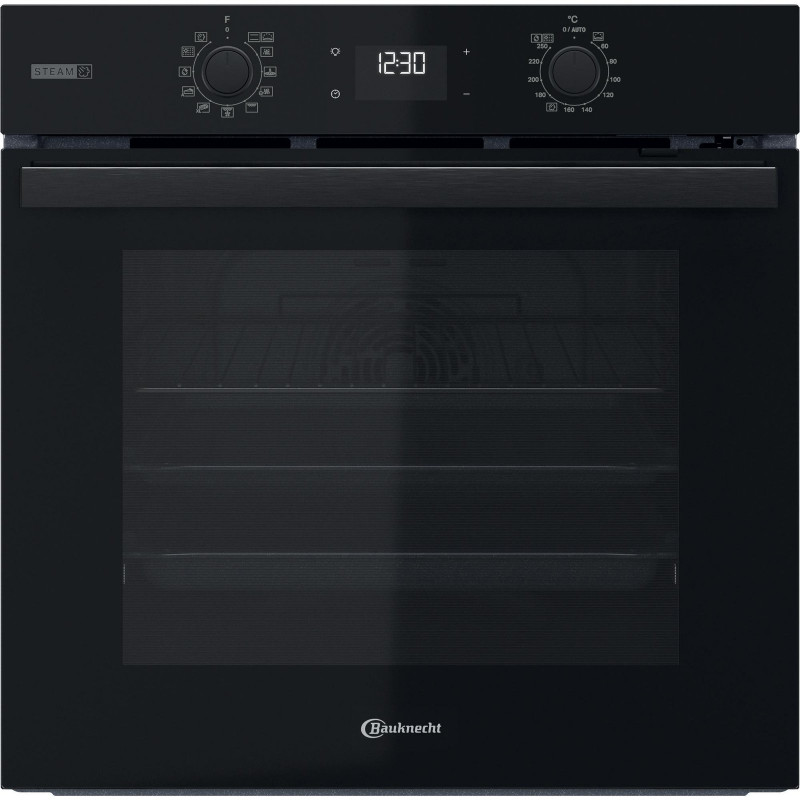BAUKNECHT BBA2S85PU1K, Einbaubackofen (Einbaugerät, 71 l, 595 mm breit), Dampfgarfunktion