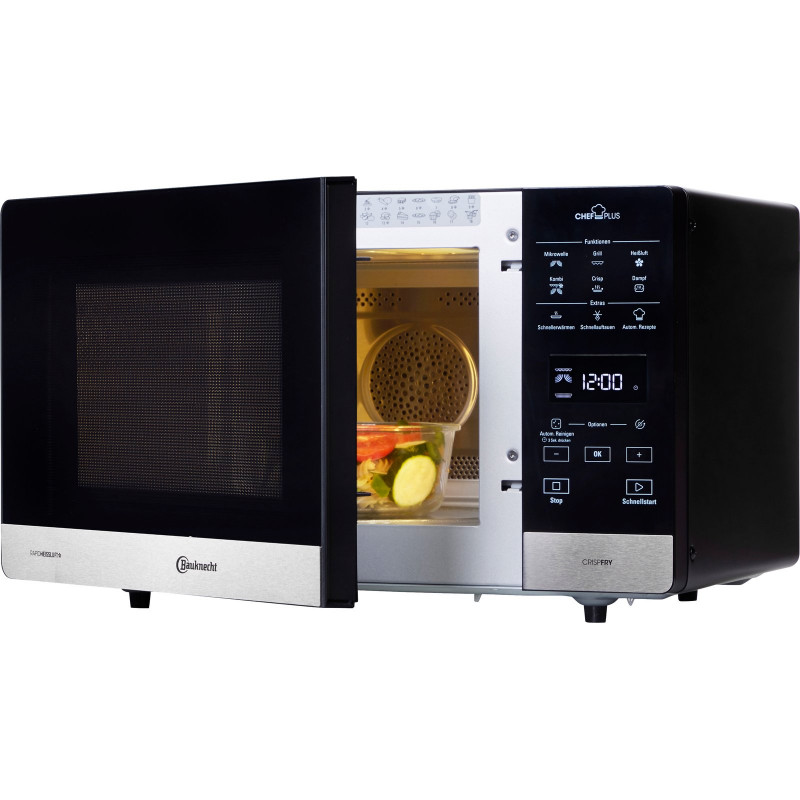 BAUKNECHT Mikrowelle »MW 59 MB« Dampfgarfunktion | Grill | Heißluft | Mikrowelle 1700 W Dampfgaren, Grill, Heißluft und Crisp für schnelle knusprige Pizza