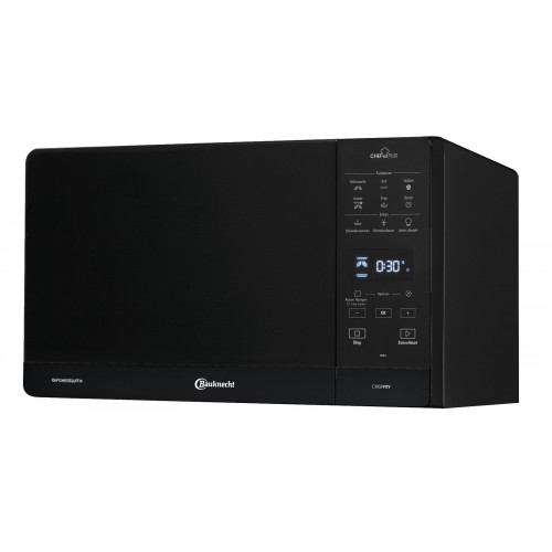 BAUKNECHT MW 49 BL, Mikrowelle (800 Watt, Grillfunktion, Heißluftfunktion & Dampffunktion)