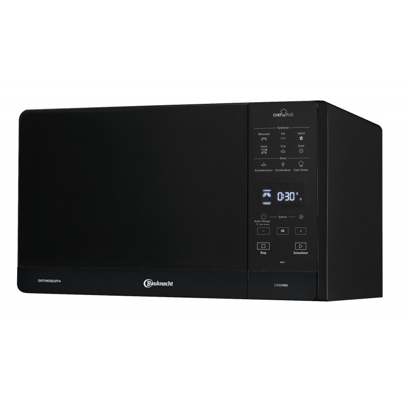 BAUKNECHT MW 49 BL, Mikrowelle (800 Watt, Grillfunktion, Heißluftfunktion & Dampffunktion)