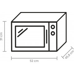 BAUKNECHT MW 49 BL, Mikrowelle (800 Watt, Grillfunktion, Heißluftfunktion & Dampffunktion)