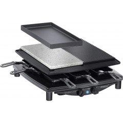 Steba RC4 plus deluxe Raclette 8 Pfännchen Schwarz