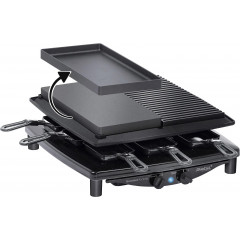 Steba RC4 plus deluxe Raclette 8 Pfännchen Schwarz
