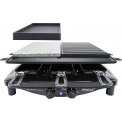 Steba RC4 plus deluxe Raclette 8 Pfännchen Schwarz