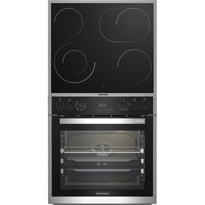 GRUNDIG GEHM19310B, Einbauherdset (Glaskeramik, A+, 72 l)