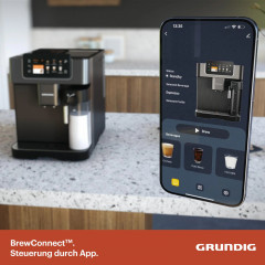 GRUNDIG KVA 8230 Kaffeevollautomat Anthrazit/Schwarz