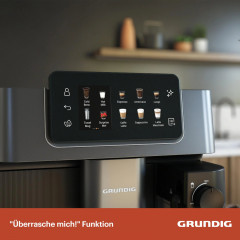 GRUNDIG KVA 8230 Kaffeevollautomat Anthrazit/Schwarz