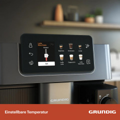 GRUNDIG KVA 8230 Kaffeevollautomat Anthrazit/Schwarz