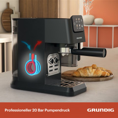 Grundig Espressomaschine »KSM 5330« 1628W Kaffeevollautomat mit 15 Bar & Touch‑Display