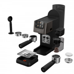 GRUNDIG KSM 6430 3-in-1 Espresso, Kaffeepads oder Kaffeekapseln, Siebträgermaschine Dark Inox/Schwarz