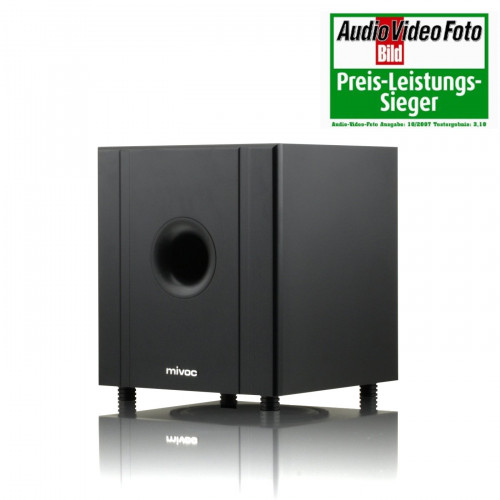 MIVOC SW1100A schwarz, aktiver Subwoofer aktiver Subwoofer, Aktivsubwoofer, Basslautsprecher aktiver Subwoofer, Aktivsubwoofer, Bassbox, schwarz