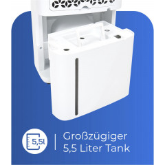 exquisit Luftentfeuchter »LE 2055 wes« Entfeuchtung 20 l/Tag Tank 5,5 l mobiles Gerät, Frost- & Überlaufschutz