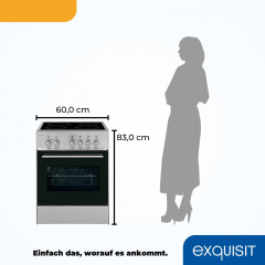 EXQUISIT ECM 6-4 INOX Standherd (EEK A, Elektrokochfeld, 61 l)