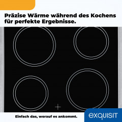 EXQUISIT ECM 6-4 INOX Standherd (EEK A, Elektrokochfeld, 61 l)