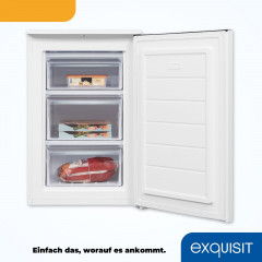 exquisit Gefrierschrank »GS81-040D weiss« 85 cm hoch 55 cm breit 4*-Gefrierschrank mit ergonomischer Griffmulde – bequem zu öffnen