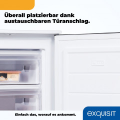 exquisit Gefrierschrank »GS81-040D weiss« 85 cm hoch 55 cm breit 4*-Gefrierschrank mit ergonomischer Griffmulde – bequem zu öffnen