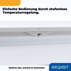 exquisit Gefrierschrank »GS81-040D weiss« 85 cm hoch 55 cm breit 4*-Gefrierschrank mit ergonomischer Griffmulde – bequem zu öffnen